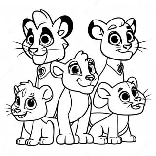 Colorful Lion Guard Characters Coloring Page 19727 4315