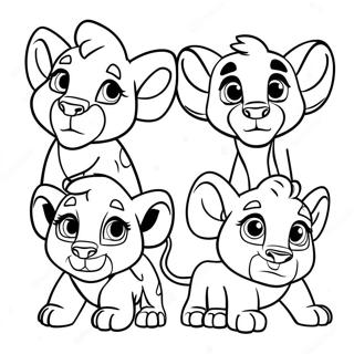 Colorful Lion Guard Characters Coloring Page 19727 4316