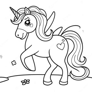 Lisa Frank Rainbow Unicorn Coloring Page 19821-4324