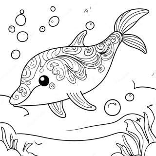 Lisa Frank Colorful Dolphin Coloring Page 19822-4325