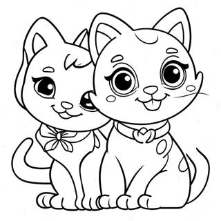 Lisa Frank Playful Kittens Coloring Page 19823-4329