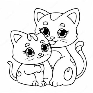 Lisa Frank Playful Kittens Coloring Page 19823-4330