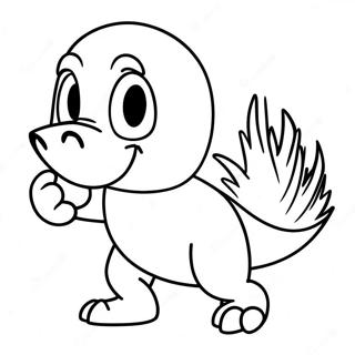 Knuckles The Echidna In Action Coloring Page 20093-4383