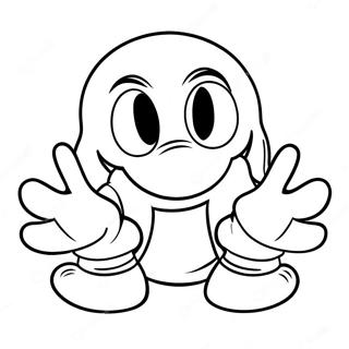 Knuckles With Red Gloves Coloring Page 20094-4386