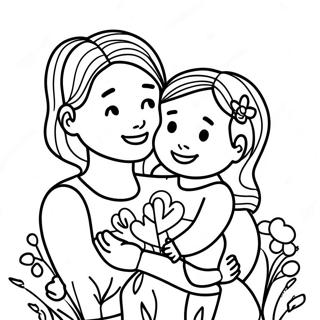 Heartwarming Mother S Day Coloring Page 20538-4483