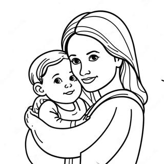 Lovely Mother And Child Coloring Page 20541-4493