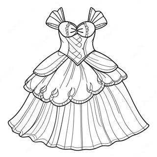 Sparkly Princess Dress Coloring Page 20738-4528