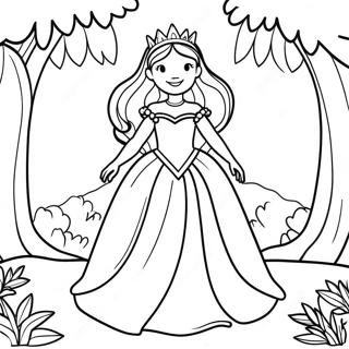 Magical Princess In An Enchanted Forest Coloring Page 2087-2082