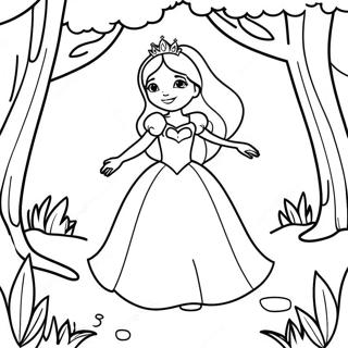 Magical Princess In An Enchanted Forest Coloring Page 2087-2083