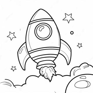 Colorful Rocket Launching Into Space Coloring Page 21193-4621