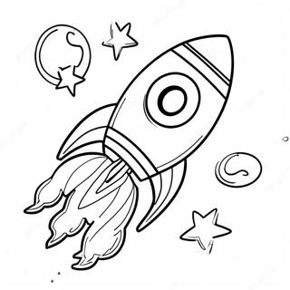 Colorful Rocket Launching Into Space Coloring Page 21193-4624