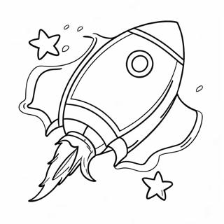 Futuristic Rocket Flying Through Stars Coloring Page 21194-4626