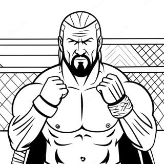 Triple H In The Ring Coloring Page 21399-4676