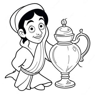 Aladdin With Magic Lamp Coloring Page 21876 4774