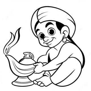Aladdin With Magic Lamp Coloring Page 21876 4775