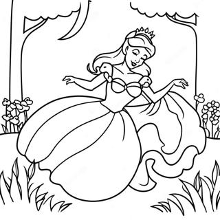Charming Sleeping Beauty In A Garden Coloring Page 22234 4857