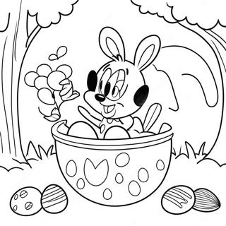 Joyful Disney Easter Egg Hunt Coloring Page 22668 4955