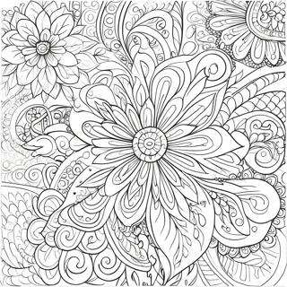 Intricate Floral Patterns Coloring Page 22747-4965