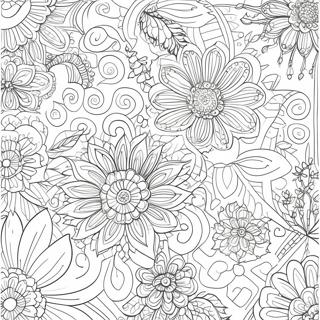 Intricate Floral Patterns Coloring Page 22747-4968