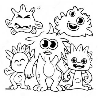 My Singing Monsters Friendly Monsters Coloring Page 23041-5030