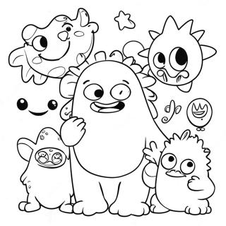 My Singing Monsters Happy Characters Coloring Page 23042-5035