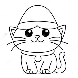 Pete The Cat In A Cool Hat Coloring Page 23230-5066