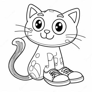 Pete The Cat With Colorful Shoes Coloring Page 23231-5069
