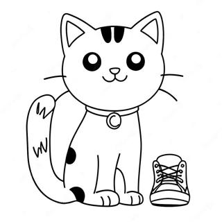 Pete The Cat With Colorful Shoes Coloring Page 23231-5070