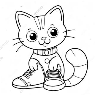 Pete The Cat With Colorful Shoes Coloring Page 23231-5071