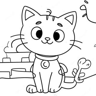 Pete The Cat In A Fun Adventure Coloring Page 23233-5080