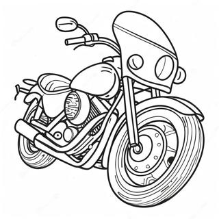 Cool Motorcycle In Action Coloring Page 23313-5082