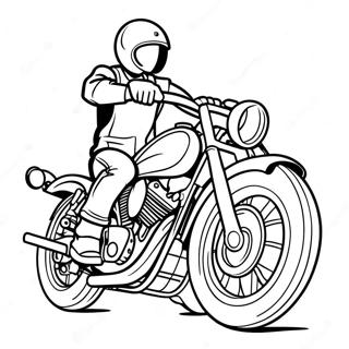 Cool Motorcycle In Action Coloring Page 23313-5084