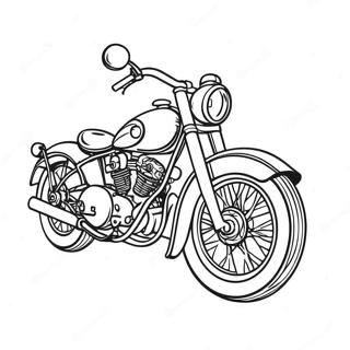 Vintage Motorcycle Coloring Page 23314-5085