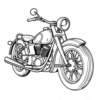 Vintage Motorcycle Coloring Page 23314-5086