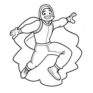 Fortnite Character Jumping In Action Coloring Page 2352-1971