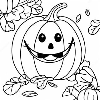 Smiling Pumpkin With Face Coloring Page 23699 5168