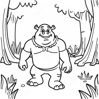 Shrek In The Swamp Coloring Page 24076-5245