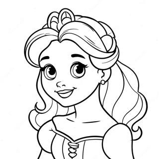 Adorable Disney Princess Coloring Page 24168-5261