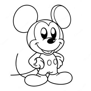 Charming Mickey Mouse Coloring Page 24169-5265