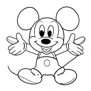 Charming Mickey Mouse Coloring Page 24169-5266