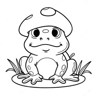 Funny Toad Wearing A Hat Coloring Page 24260-5295