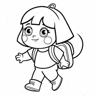 Dora The Explorer With Backpack Coloring Page 24532-5348