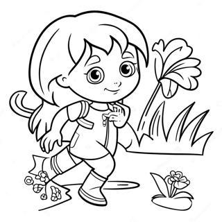 Dora The Explorer And Boots Coloring Page 24534-5353