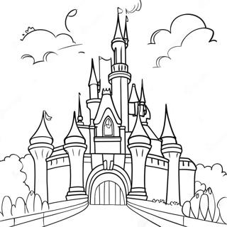 Magical Disneyland Castle Coloring Page 24810-5401