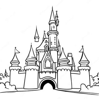 Magical Disneyland Castle Coloring Page 24810-5402