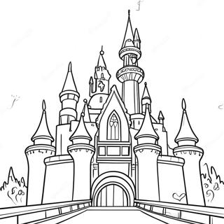 Magical Disneyland Castle Coloring Page 24810-5403