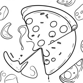 Pepperoni Pizza Slice Coloring Page 24885-5425