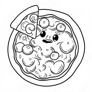 Pizza With Funny Face Coloring Page 24888-5438