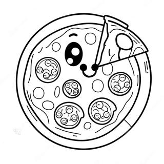 Pizza With Funny Face Coloring Page 24888-5439