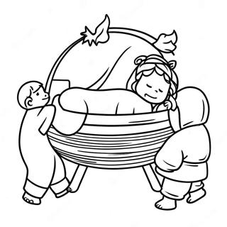 Baby Jesus In The Manger Coloring Page 25339-5522